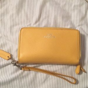 Coach Double Zip Wristlet Wallet